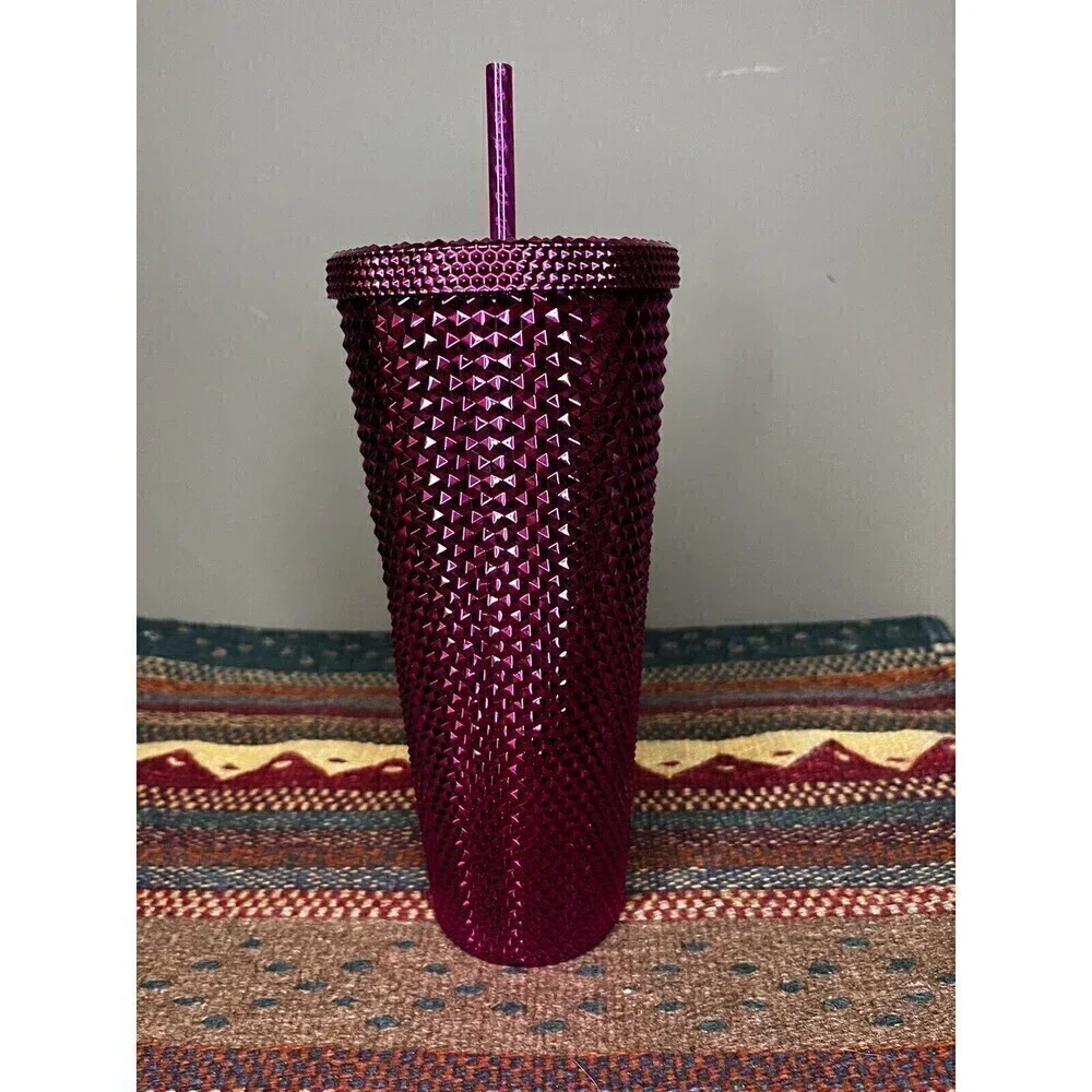 Starbucks Sangria Studded Tumbler 2022 Fall Winter Holiday Bling 24 oz - Venti